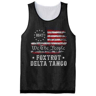 8647 Anti Trump Foxtrots Deltas Tangos Impeach 47 86 47 Flag Mesh Reversible Basketball Jersey Tank