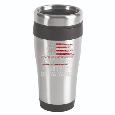 8647 Anti Trump Foxtrots Deltas Tangos Impeach 47 86 47 Flag 16oz Travel Tumbler