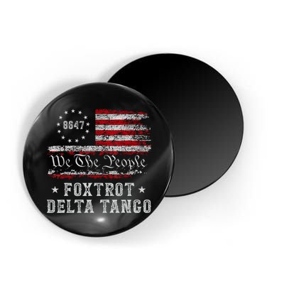 8647 Anti Trump Foxtrots Deltas Tangos Impeach 47 86 47 Flag Magnet