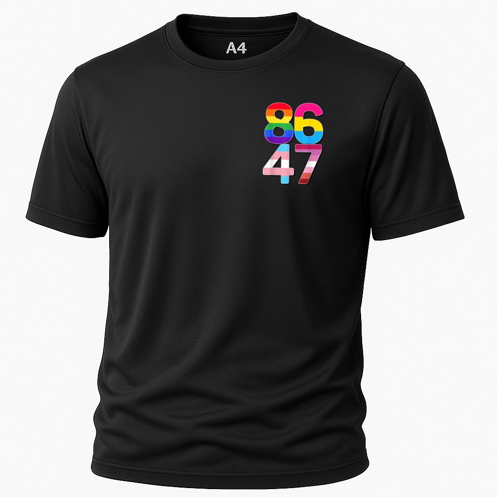 8647 Anti Trump President Rainbow LGBT  Cooling Performance Crew T-Shirt