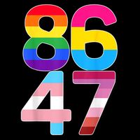 8647 Anti Trump President Rainbow LGBT  Cooling Performance Crew T-Shirt
