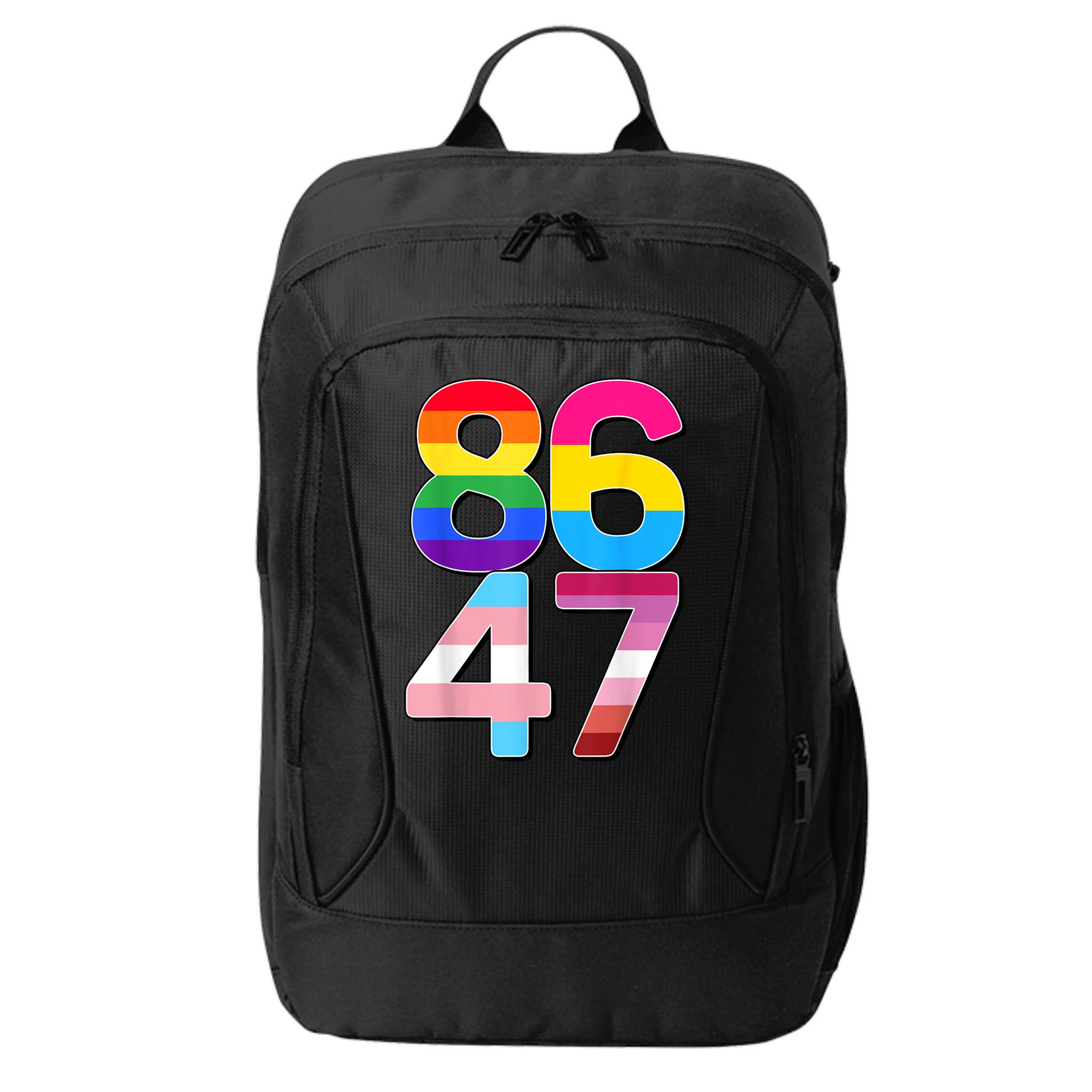 8647 Anti Trump President Rainbow LGBT  City Backpack