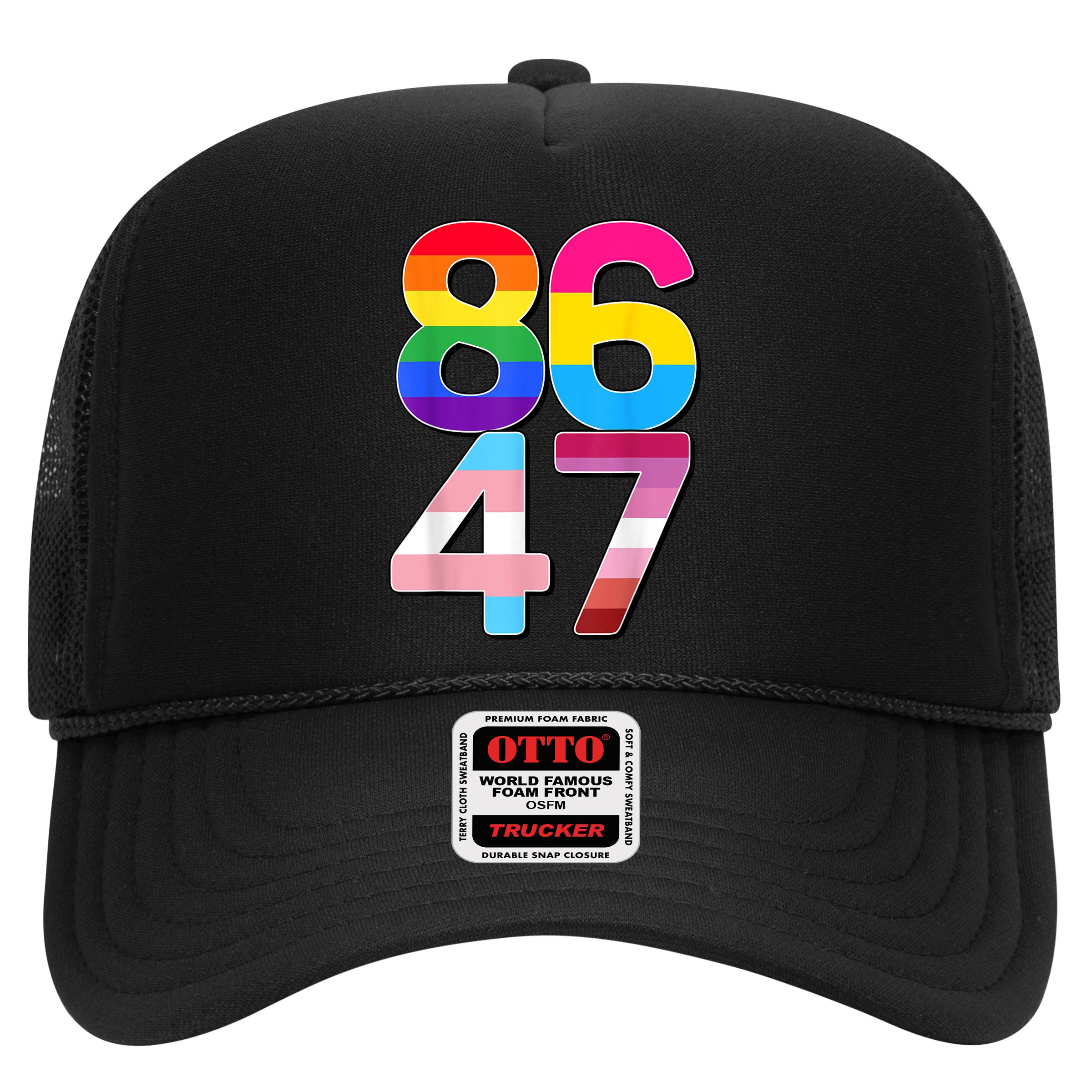 8647 Anti Trump President Rainbow LGBT  Hat