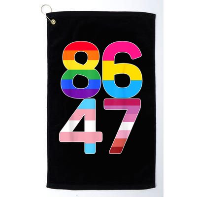 8647 Anti Trump President Rainbow LGBT  Golf Towel