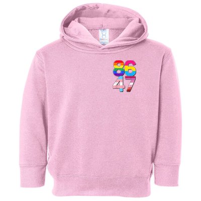 8647 Anti Trump President Rainbow LGBT  Toddler Hoodie