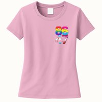8647 Anti Trump President Rainbow LGBT  Womens T-Shirt