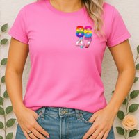 8647 Anti Trump President Rainbow LGBT  Womens T-Shirt
