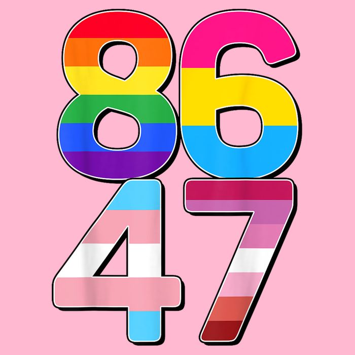 8647 Anti Trump President Rainbow LGBT  Womens T-Shirt