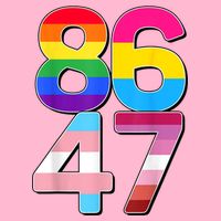8647 Anti Trump President Rainbow LGBT  Women's V-Neck T-Shirt