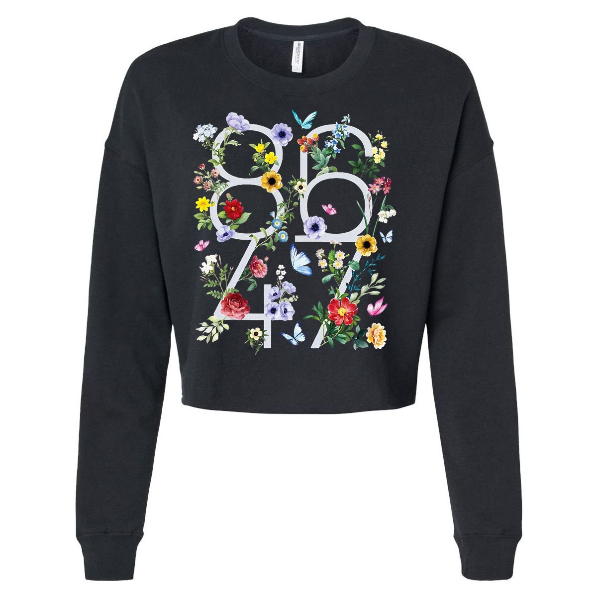  8647 Anti Trump President Cropped Pullover Crew