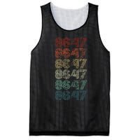 8647 Anti Trump 86 47 Retro Vintage Style Anti Trump Vance Mesh Reversible Basketball Jersey Tank