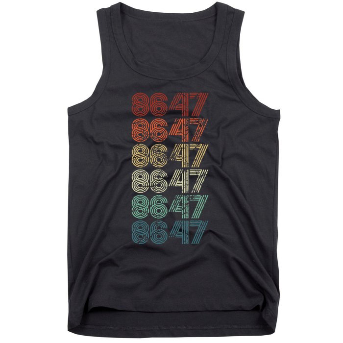 8647 Anti Trump 86 47 Retro Vintage Style Anti Trump Vance Tank Top