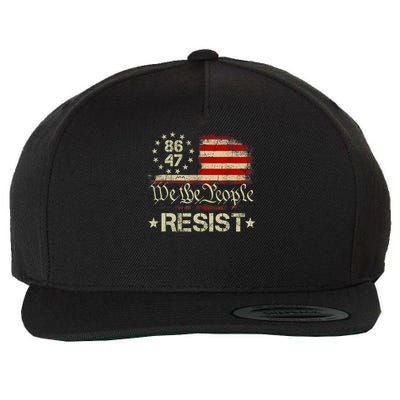 8647 Anti Trump Resist Impeach Trump Impeach 4786 47 Flag Wool Snapback Cap