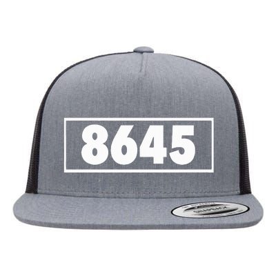 8645 Anti Trump Impeach S. Flat Bill Trucker Hat