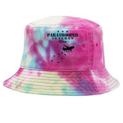 82nd Airborne Veteran Paratrooper Tie-Dyed Bucket Hat