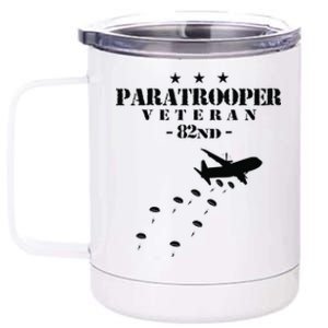 82nd Airborne Veteran Paratrooper 12 oz Stainless Steel Tumbler Cup