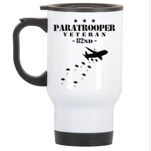 82nd Airborne Veteran Paratrooper Stainless Steel Travel Mug