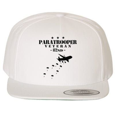 82nd Airborne Veteran Paratrooper Wool Snapback Cap