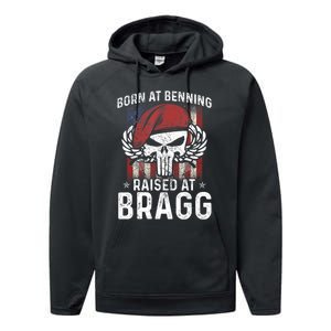 82nd Airborne Veteran Born At Ft Benning Raised Fort Bragg Performance Fleece Hoodie