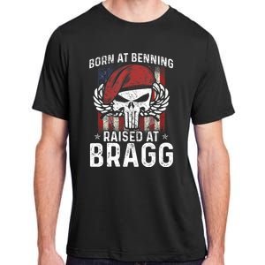 82nd Airborne Veteran Born At Ft Benning Raised Fort Bragg Adult ChromaSoft Performance T-Shirt