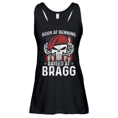 82nd Airborne Veteran Born At Ft Benning Raised Fort Bragg Ladies Essential Flowy Tank