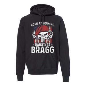 82nd Airborne Veteran Born At Ft Benning Raised Fort Bragg Premium Hoodie