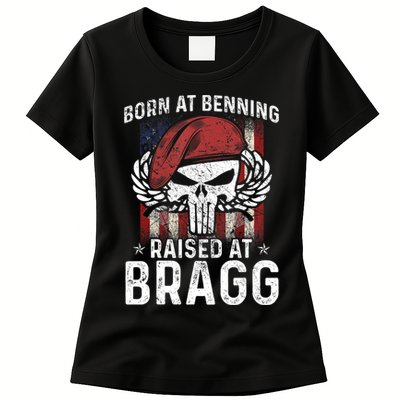 82nd Airborne Veteran Born At Ft Benning Raised Fort Bragg Womens T-Shirt