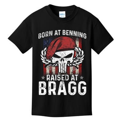 82nd Airborne Veteran Born At Ft Benning Raised Fort Bragg Kids T-Shirt