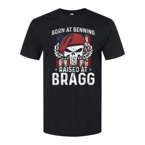 82nd Airborne Veteran Born At Ft Benning Raised Fort Bragg Softstyle CVC T-Shirt