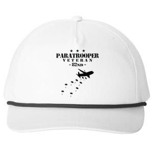 82nd Airborne Veteran Paratrooper Snapback Five-Panel Rope Hat