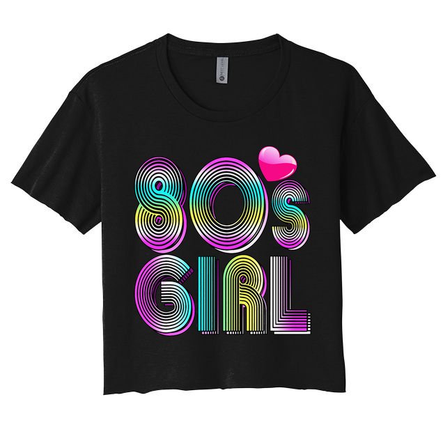 80's Birthday 1980's Birthday Retro Vintage 80's Crop Top