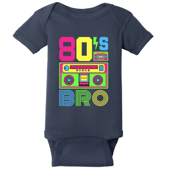 80s Bro 1980s Fashion 80 Theme Party Outfit Eighties Costume Baby Bodysuit