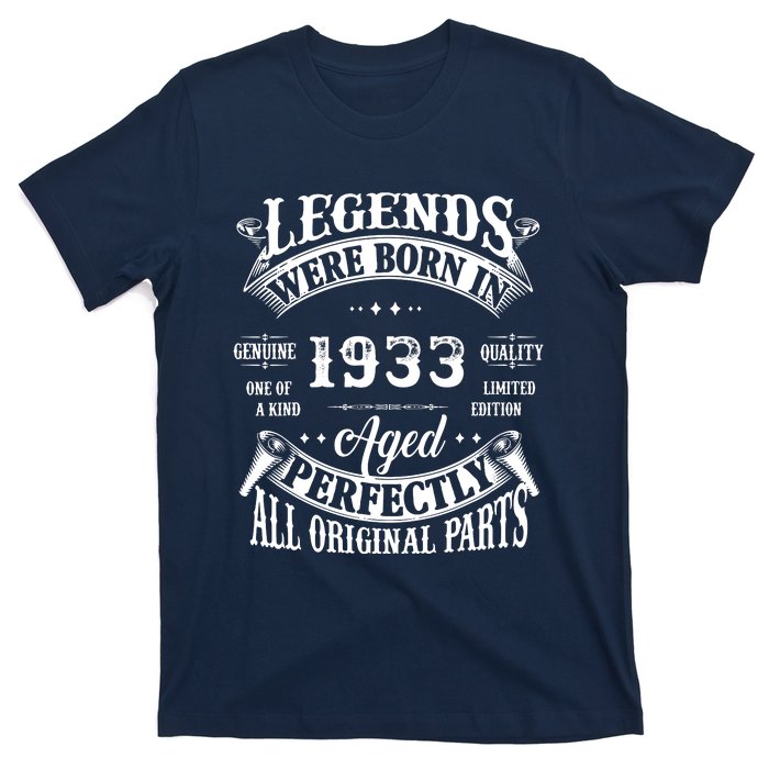 89 Birthday 1933 Gift Vintage 89 Birthday T-Shirt