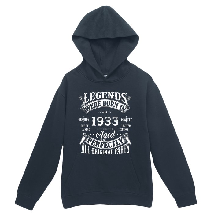 89 Birthday 1933 Gift Vintage 89 Birthday Urban Pullover Hoodie