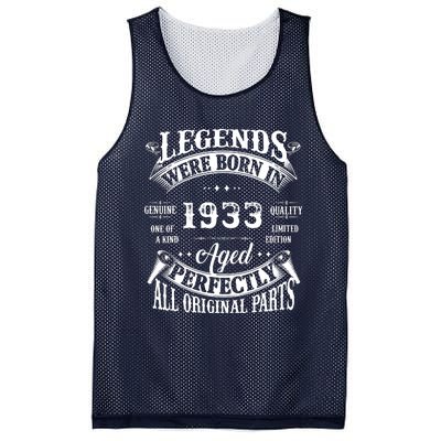 89 Birthday 1933 Gift Vintage 89 Birthday Mesh Reversible Basketball Jersey Tank