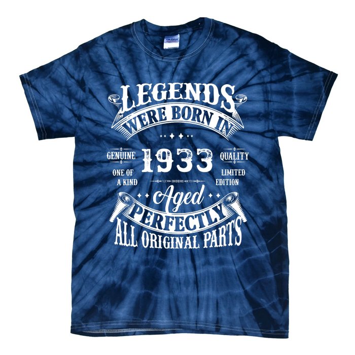 89 Birthday 1933 Gift Vintage 89 Birthday Tie-Dye T-Shirt