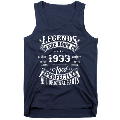 89 Birthday 1933 Gift Vintage 89 Birthday Tank Top