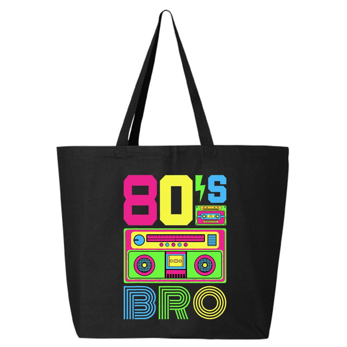 80s Bro 1980s Fashion 80 Theme Party Outfit Eighties Costume 25L Jumbo Tote