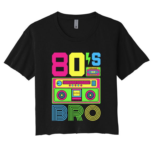 80s Bro 1980s Fashion 80 Theme Party Outfit Eighties Costume Crop Top