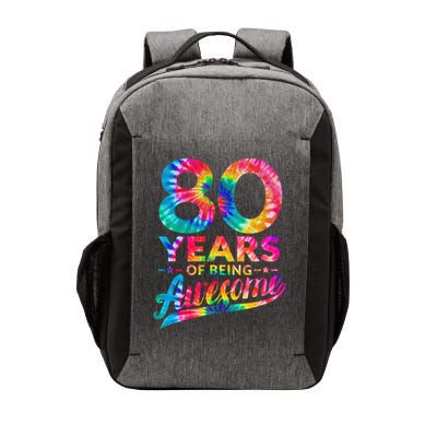 80th Birthday 80 Years Old Tie Dye Awesome Vector Backpack