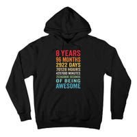 8th Birthday 8 Years Old Vintage Retro 96 Months Tall Hoodie