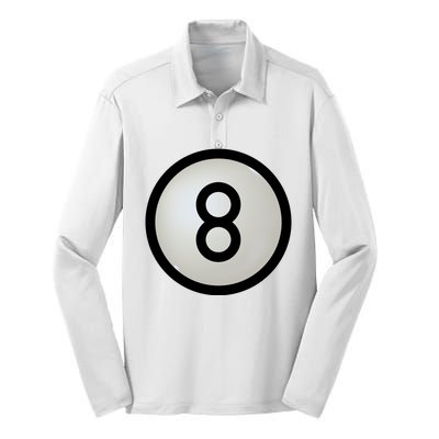 8 Billiard Silk Touch Performance Long Sleeve Polo