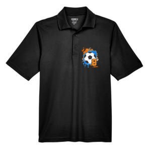 8th Birthday 8 Years Old Soccer Ball Men's Origin Performance Pique Polo