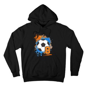 8th Birthday 8 Years Old Soccer Ball Hoodie