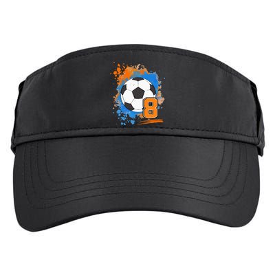 8th Birthday 8 Years Old Soccer Ball Adult Drive Performance Visor