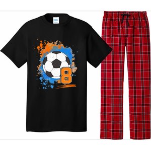 8th Birthday 8 Years Old Soccer Ball Pajama Set