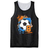 8th Birthday 8 Years Old Soccer Ball Mesh Reversible Basketball Jersey Tank