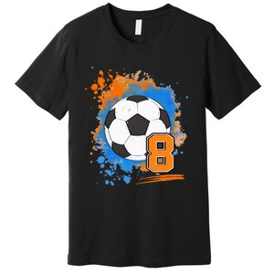 8th Birthday 8 Years Old Soccer Ball Premium T-Shirt