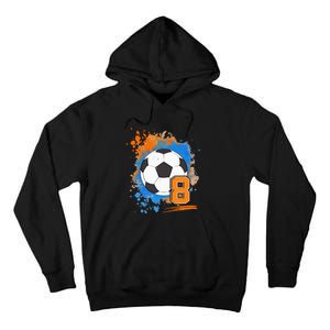 8th Birthday 8 Years Old Soccer Ball Tall Hoodie