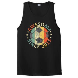 8th Birthday 8 Yrs Old Awesome Since 2015 Soccer Player PosiCharge Competitor Tank